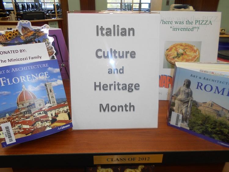 New library books about Italy on display during Italian Cultural Heritage Month