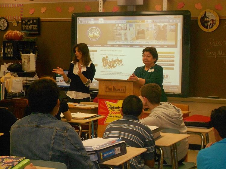 Louis Bay 2nd Library Director Visits Hawthorne High School