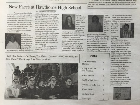 Classic Clarion: New Faces at Hawthorne High School
