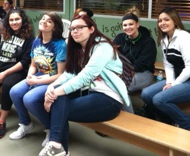 Marine Science students left to right: Mariah Moreno, Andrea Nelson, Tori Calie, Jessica Bourgoin, Amber Walsh