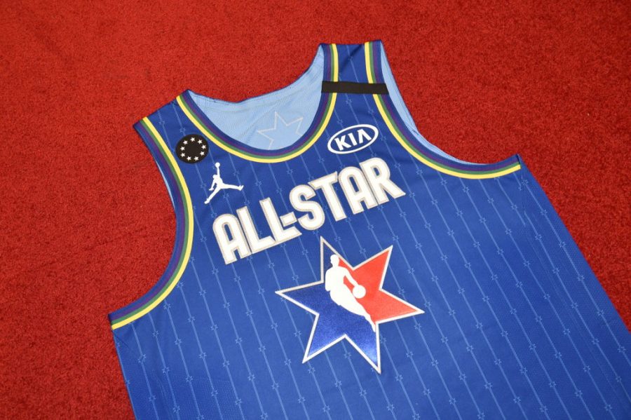 CHICAGO, IL - FEBRUARY 12: LeBron James All Star Uniform during the Uniform Shoot on Wednesday, February 12, 2020 at the United Center in Chicago, Illinois. NOTE TO USER: User expressly acknowledges and agrees that, by downloading and or using this Photograph, user is consenting to the terms and conditions of the Getty Images License Agreement. Mandatory Copyright Notice: Copyright 2020 NBAE (Photo by David Dow/NBAE via Getty Images)